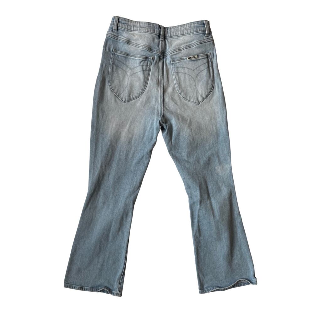 Rollas Dusters Bootcut Crop Jeans Distressed Sz 29 Y2K Denim Festival 70s Flare - Picture 5 of 16
